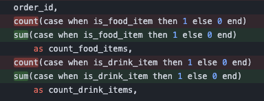 SQL changes in code