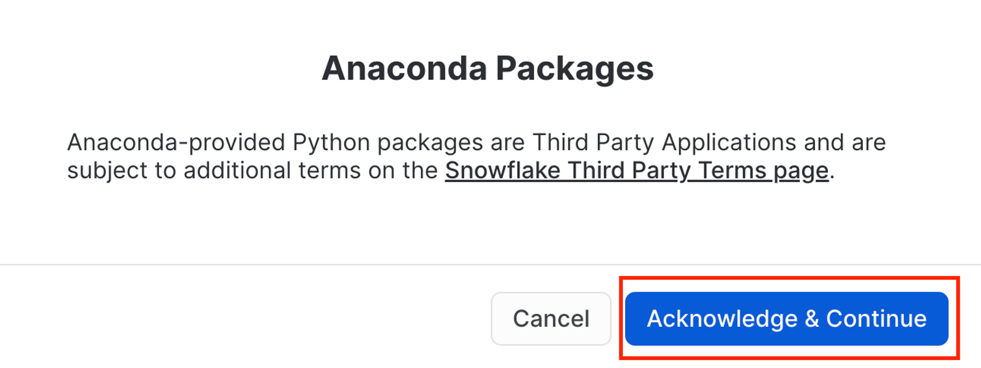 Anaconda terms Anaconda terms